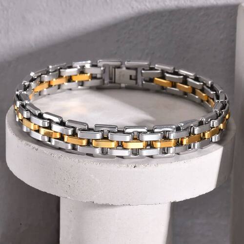 Vnox Thick Masculine Wtach Band Link Bracelets for Men, 11mm