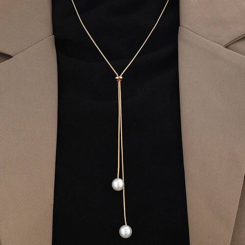 Fashion Imitation Pearls Necklace For Women Gold & Silver Co