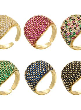 Gold-color and Silver-color Candy Crystal Ring for Women (CZ