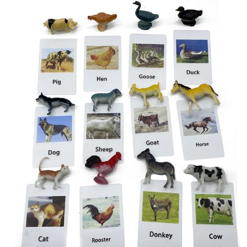 Kids Montessori ight Table Toys Animal Matching Card