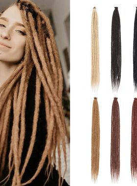 Synthetic Dreadlock Extensions 10 Root/pack Hippie Single En