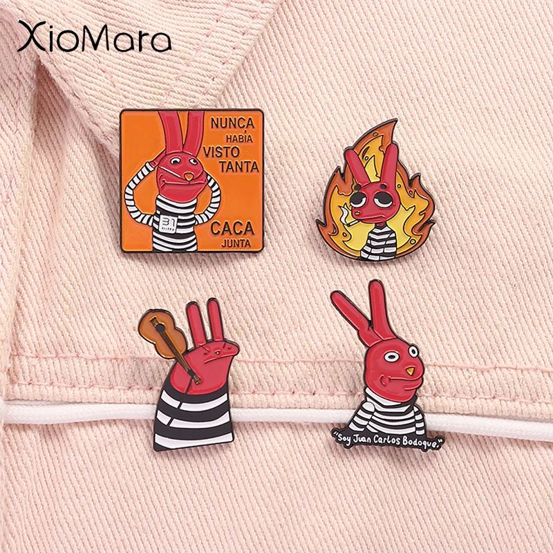 Cartoon Angry Red Rabbit Enamel P Nunca Habia Visto Tanta Pr