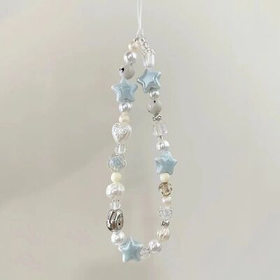 Star Pearl Beads Phone Chain Trendy Pendant For iPhone Samsu