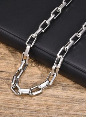 Chunky Rectangle Chain Necklaces for Men Boys,50/55/60 cm St
