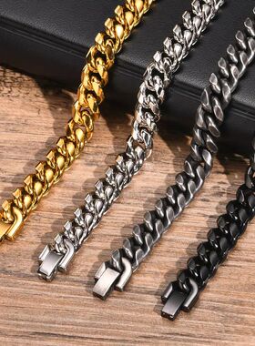 18cm/20cm/22cm Stainless Steel Bold Cuban Bracelets for Men