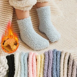Winter Thick Newborn Socks Coral Fleece Warm Kids Leg Warmer