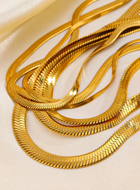 Stainless Steel Snake Bone Chain Popular Simple Design 18k G