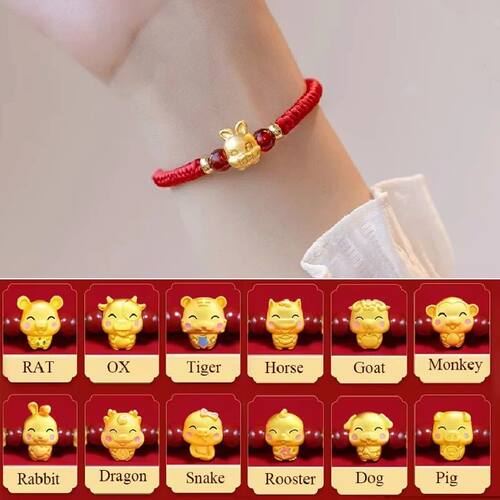 Lucky 12 Constellation Zodiac Sign Braided Animal Bracelet M