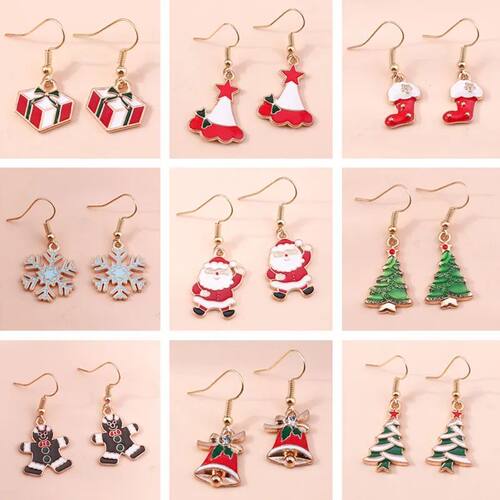Fashion Christmas Drop Earrings for Women Christmas Tree San