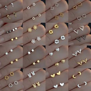 Heart Stud Earrings for Women Hypoallergenic Daily Wear Mini