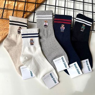 Good Quality Cartoon Elegant Lady Bear Women's Cute Socks C