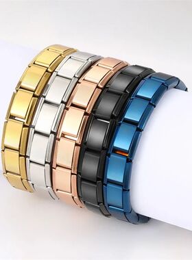 Stainless Steel Bracelet Pendant Classic Italian Chain Link