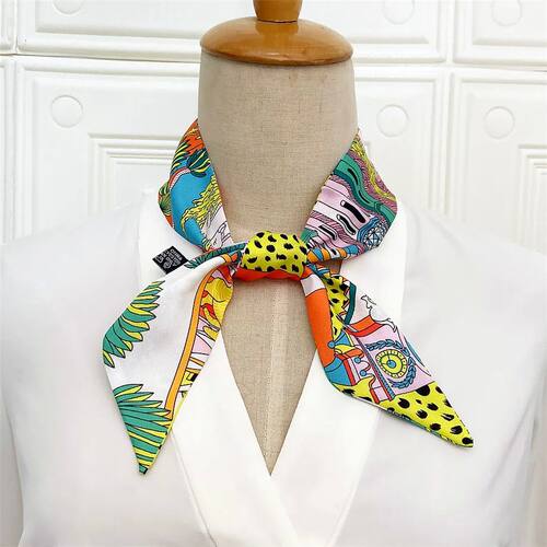 2024 Spring Design Leopard Skinny Scarf Women Luxury Brand H