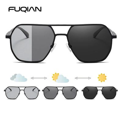 Metal Photochromic Sunglasses Men WomenPolarized Sun Glasses