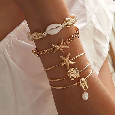 Fashion Luxury Women's Bracelet Starfish Shell Pendant Brace