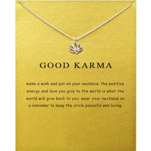 Minimalist Lotus Flower Alloy Charm Pendant Necklaces For Wo