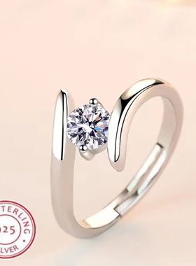925 Sterling Silver Ring Simple Generous Zircon luxury High