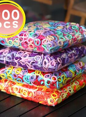 100/200pcs Women Girls Colorful Nylon Elastic Hair Bands Pon