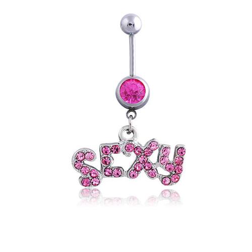 Fashion Personality SEXY Letter Belly Button Ring Sexy Penda