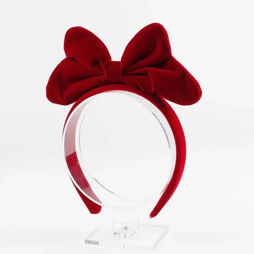 Red Velvet Bow Headband for Women Christmas Headwear New Yea
