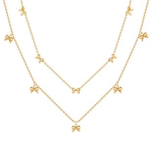 For Necklace Bow Choker Bowknot Chain Women Charms