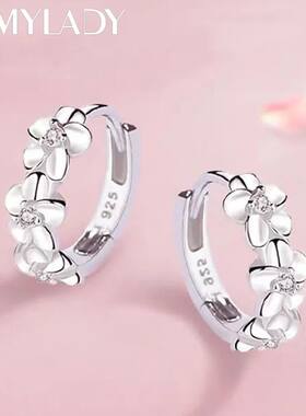 Top Sale 925 Sterling Silver Needle Earrings for Women's Wed