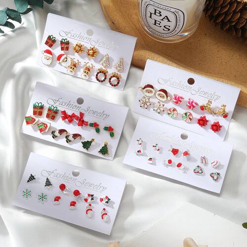 Christmas Earrings for Women Girls Santa Claus Christmas
