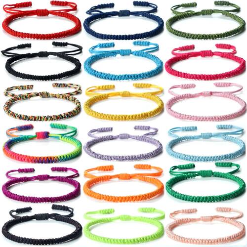 Handmade Braided Bracelets for Women Men Red Knot String Bra