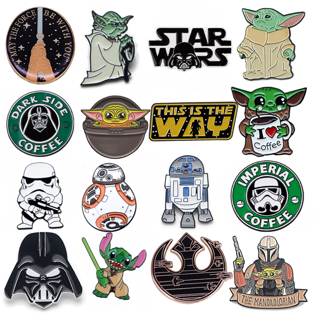 LT848 Star Wars Yoda Baby Cute Enamel Pin Lapel P Badge P Ha 饰品/流行首饰/时尚饰品新 胸针 原图主图