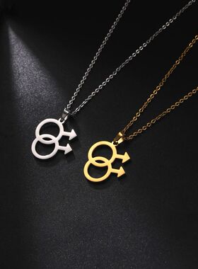 CazadorGay Lesbian Symbol Pendant Necklaces Stainless Steel