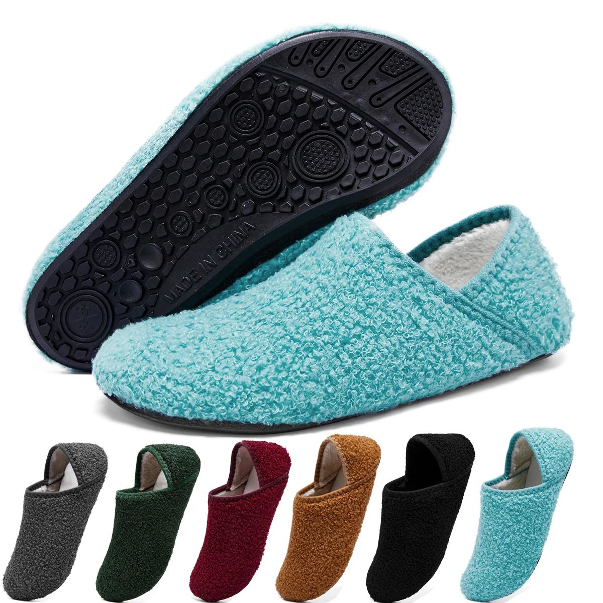 New pure cotton household fluffy slippers for women indoor w