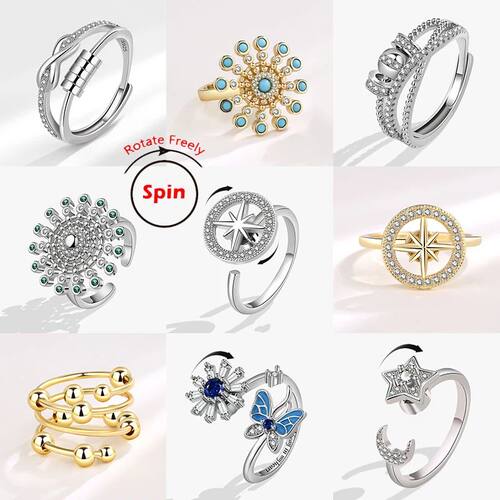 2024 Fashion Beads Anxiety Ring Fidget Spinner Rings Korea C