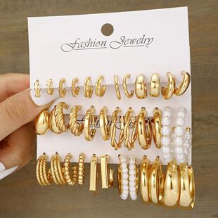 Earrings Bohemi Fashion Hoop Women Vintage for Geometric Set