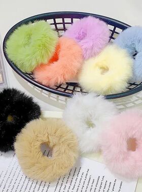 1Pcs New Colorful Fluffy Elastic Hair Bands For Women Girls