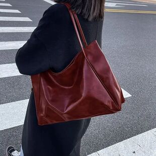 Tote Vintage Womens CasualLarge Capacity Athletic Red Bag