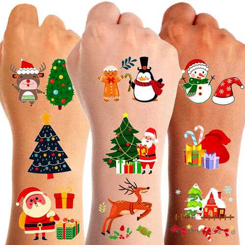 Christmas Temporary Tattoo Santa Claus Kids Tattoo Stickers