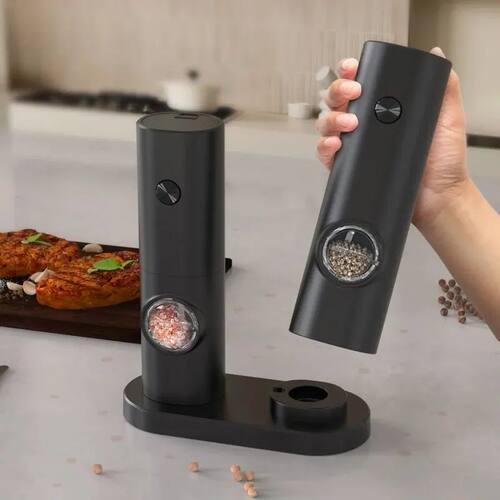 Electric Automatic Mill Pepper And Salt Grinder With LED Lig