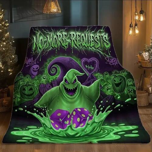VIKAMA Oogie Boogie Flannel Air Conditioner Throw Blanket Ha
