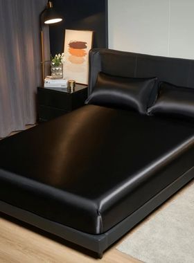 Kuup 100%Polyester 3pcs satin surface Bedding Fitted Sheet a