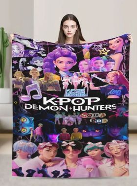 Cool K-Pop Demon Anime Hunter Super Soft Flannel Blanket For