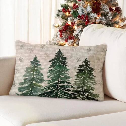 Merry Christmas Decorative Pillow Cover 30x50cm Linen Throw
