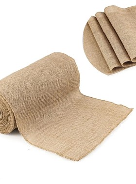 30cm Width Jute Linen Vintage Natural Table Runner  Burlap R