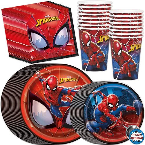 Red Spiderman Party Arrangement Decoration Disposable Tablew