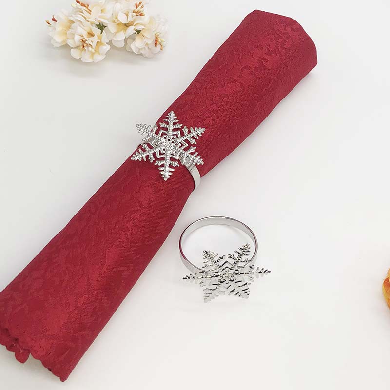 Christmas Snowflake Napkin Buckle Napkin Ring Hotel Banquet