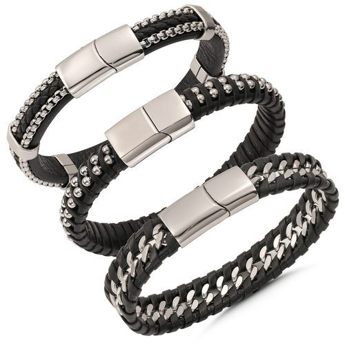 Diy Hand-woven Bracelet Stainless Steel Magnet Buckle Fashio