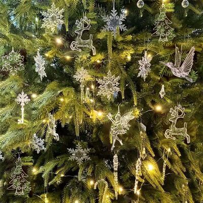 5pcs Christmas Home Decorations Crystal Acrylic Ornaments Sn