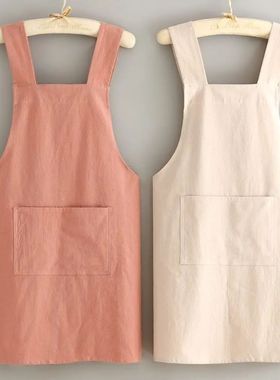Cooking Cotton Kitchen Aprons Breathable Wear Resistant Adul