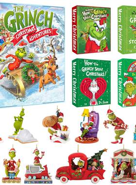Christmas Countdown Grinch Blind Box Green Hair Strange Chri