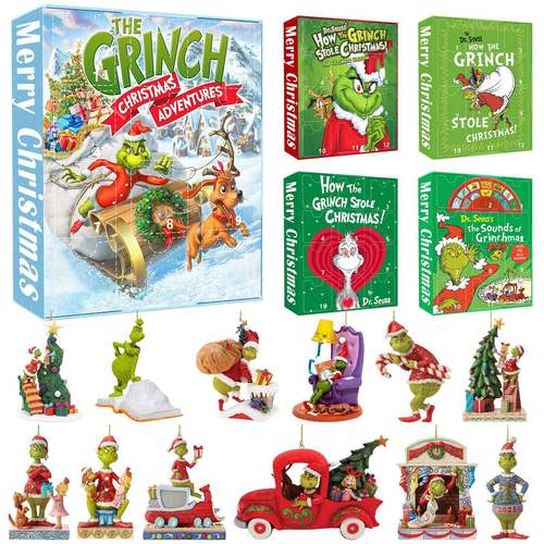 Christmas Countdown Grinch Blind Box Green Hair Strange Chri