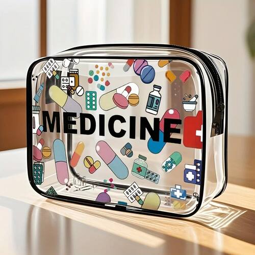 Medicine Cosmetic Bag Women Large Capacity Travel Organizer